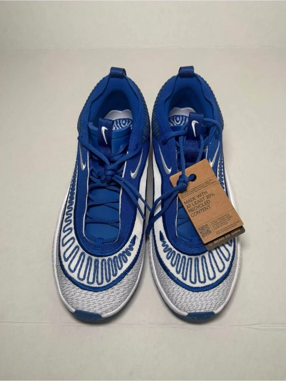 NWT Nike Blue and White Men's Athletic Running Shoes